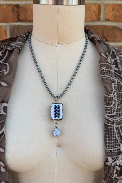 Sassy Mahjong Tile Necklace Style 1 - ivyandlavyboutique Spirit Lala