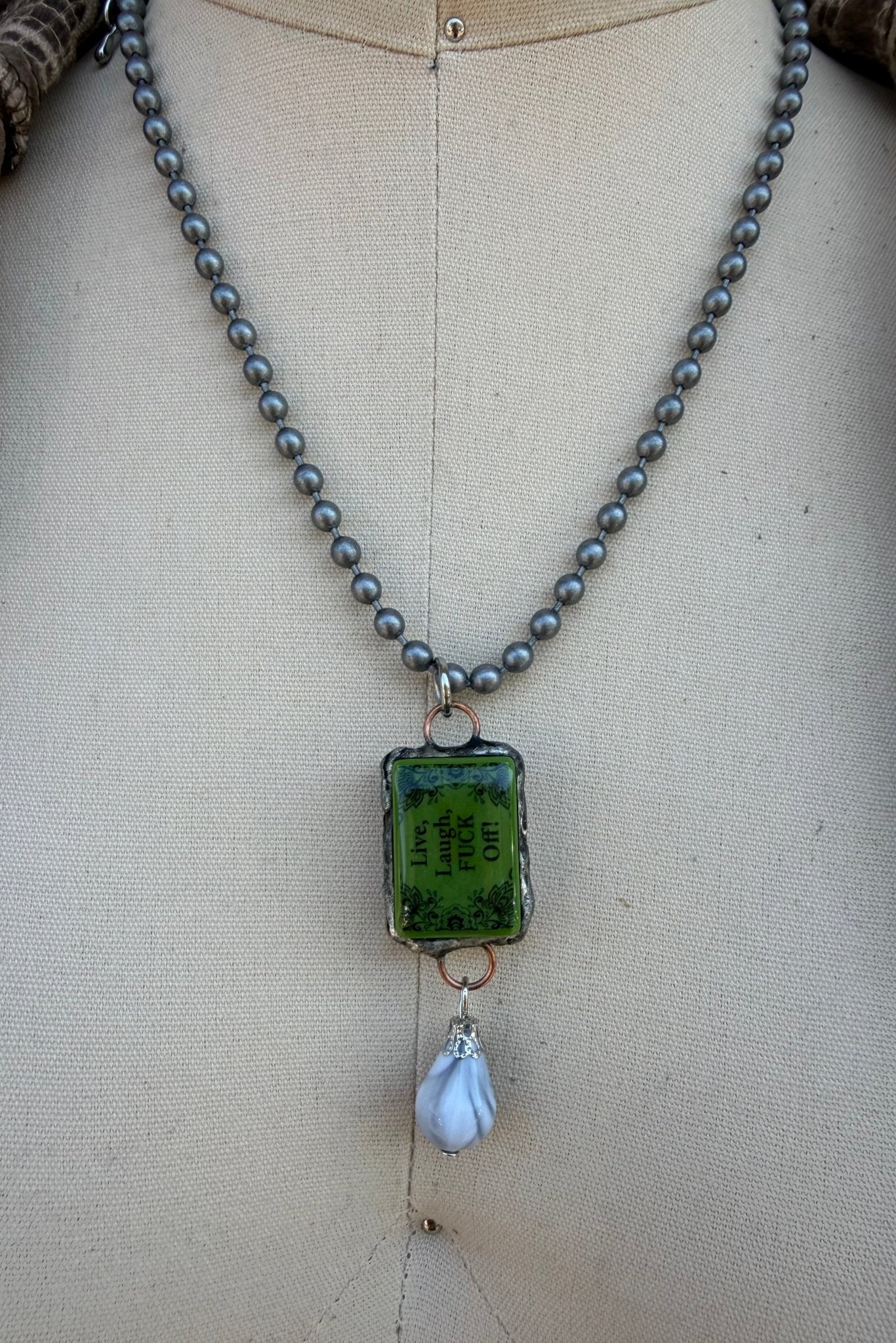 Sassy Mahjong Tile Necklace Style 1 - ivyandlavyboutique Spirit Lala