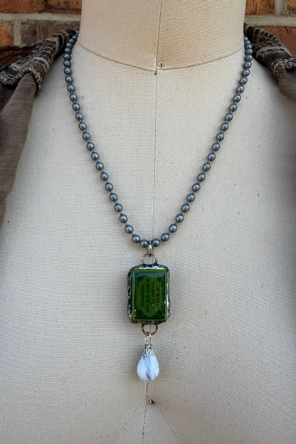 Sassy Mahjong Tile Necklace Style 14 - ivyandlavyboutique Spirit Lala