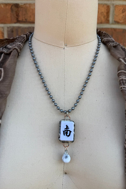 Sassy Mahjong Tile Necklace Style 14 - ivyandlavyboutique Spirit Lala