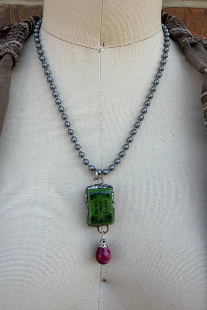 Sassy Mahjong Tile Necklace Style 2 - ivyandlavyboutique Spirit Lala