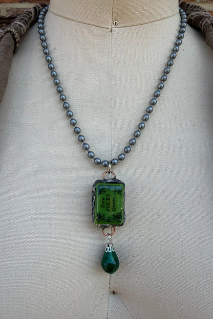 Sassy Mahjong Tile Necklace Style 4 - ivyandlavyboutique Spirit Lala