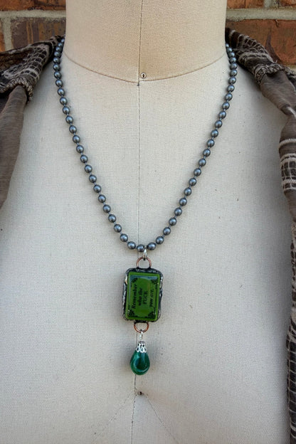 Sassy Mahjong Tile Necklace Style 7 - ivyandlavyboutique Spirit Lala