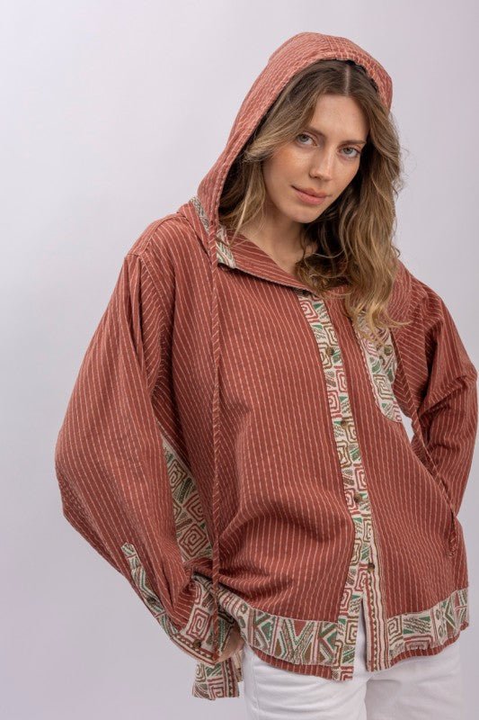 Scarlett Fall Detailed Hoodie - ivyandlavyboutique Blue Velvet