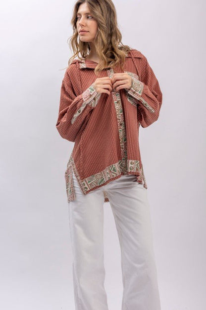 Scarlett Fall Detailed Hoodie - ivyandlavyboutique Blue Velvet