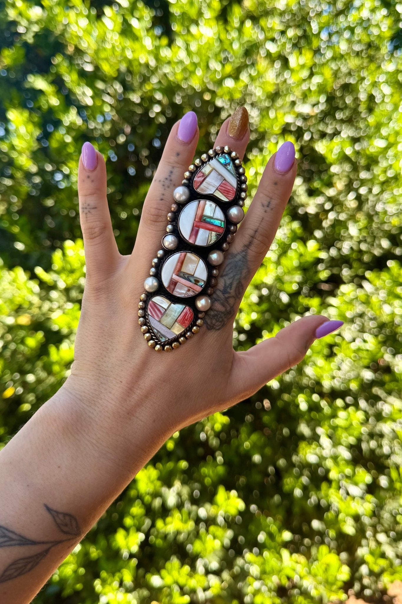 Sea Hearts Stacked Shell Ring - ivyandlavyboutique ivyandlavyboutique
