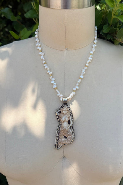 Sea Mist Mermaid Freshwater Pearl Choker - ivyandlavyboutique ivyandlavyboutique