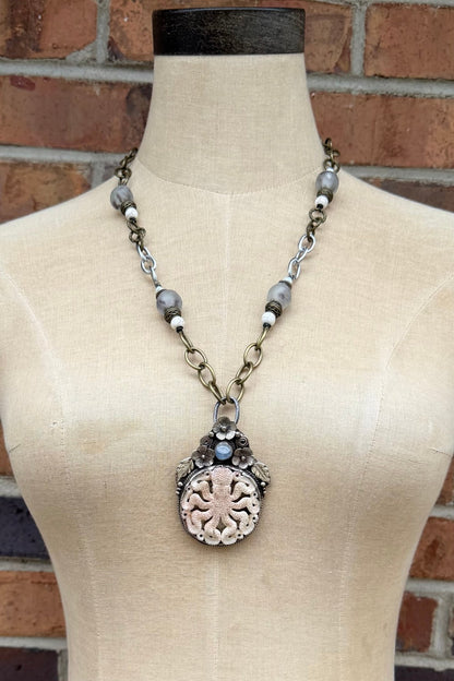 Sea Monster Carved Octopus Statement Necklace - ivyandlavyboutique ivyandlavyboutique