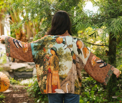 Secret Garden Pixie Duster Cropped Kimono w/ Swan - ivyandlavyboutique Market of Stars