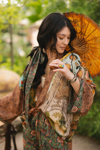 Secret Garden Pixie Duster Cropped Kimono w/ Swan - ivyandlavyboutique Market of Stars