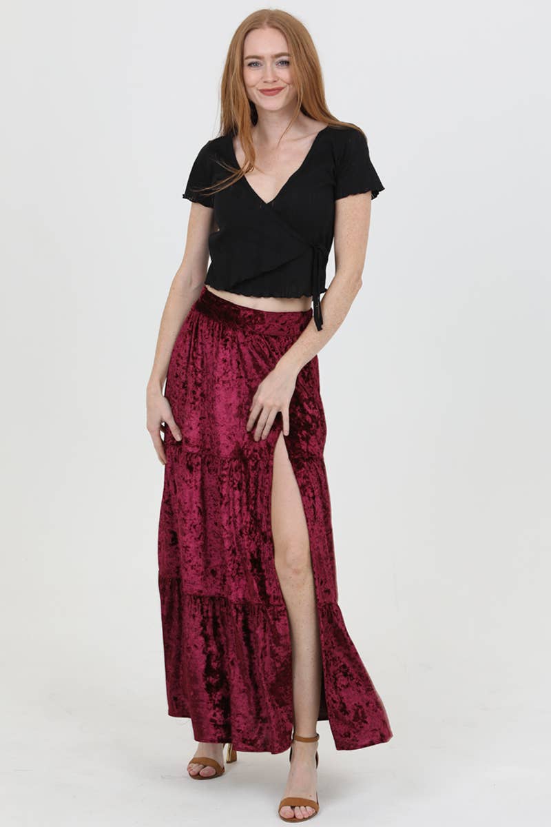 Seeing RED Crushed Velvet Maxi - ivyandlavyboutique ANGIE