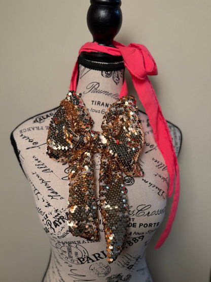 SEQUIN BOW TIE JABOT : STARLIT - ivyandlavyboutique The Curated Raven
