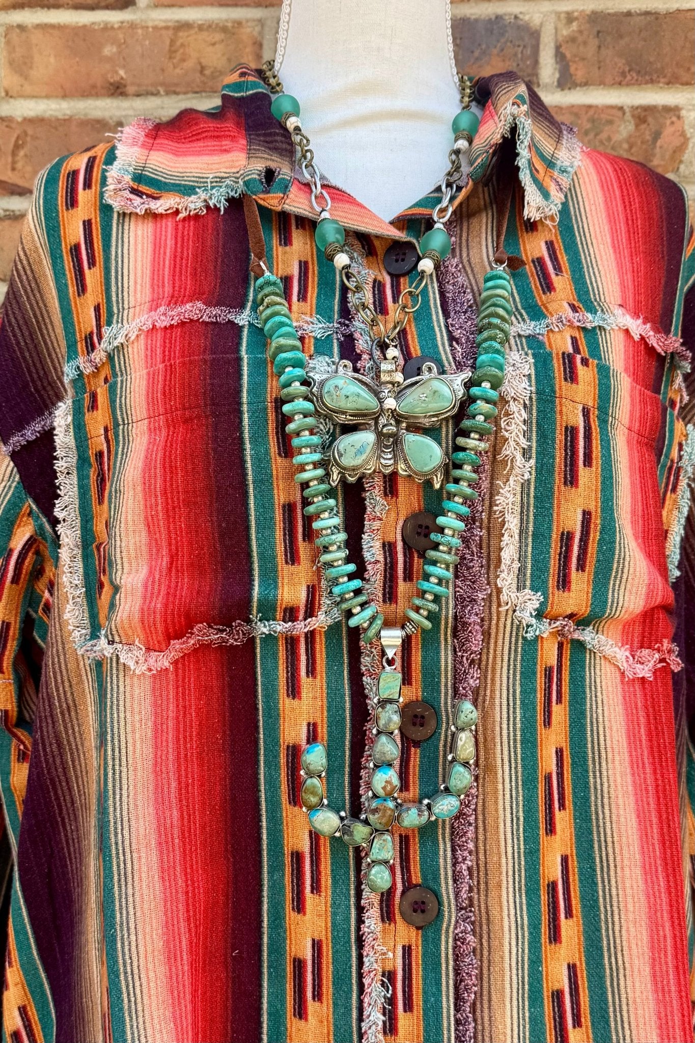 Shacket with Cowgirl Print Patchwork on Back - ivyandlavyboutique LeParisPetit by I Love Linen