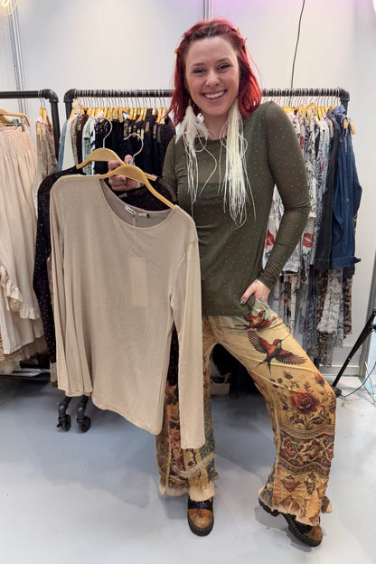 Sheer Dazzled Top - ivyandlavyboutique Origami Apparel ~ Lace and Crochet inspired