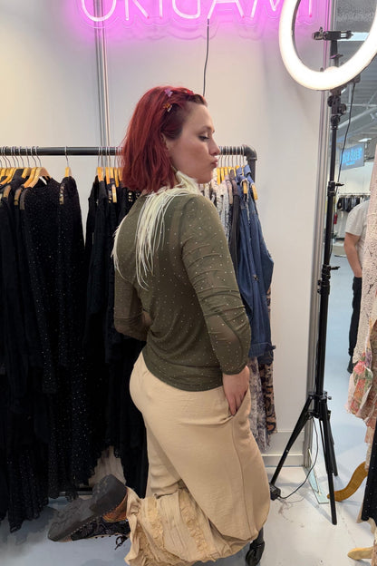 Sheer Dazzled Top - ivyandlavyboutique Origami Apparel ~ Lace and Crochet inspired