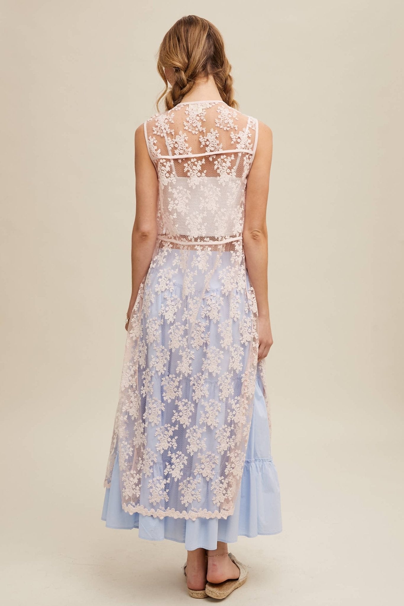 Sheer Floral Embroidered Lace Vest - ivyandlavyboutique Listicle