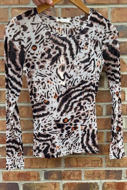 Sheer Layering Top in Cream/Taupe - ivyandlavyboutique Love Stitch