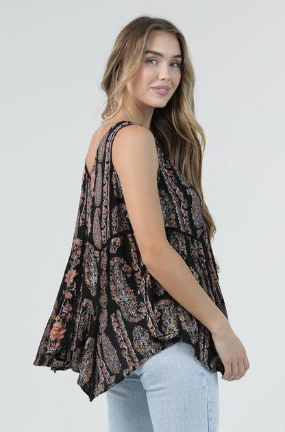 Shelly Printed Simple Cami - ivyandlavyboutique ANGIE