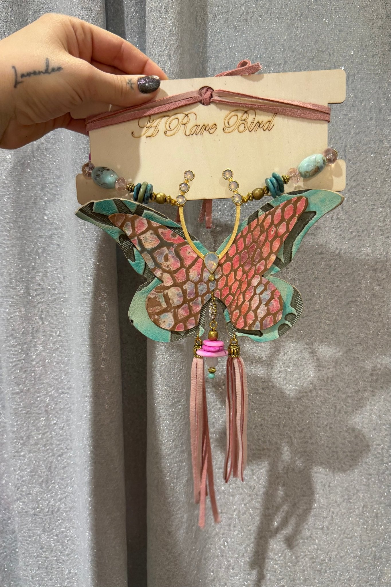 She’s Abstract Butterfly Necklace - ivyandlavyboutique A Rare Bird Shop