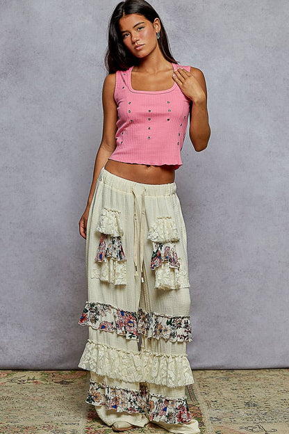 She’s Got Sass Ruffle Leg Pant - ivyandlavyboutique Pol Clothing