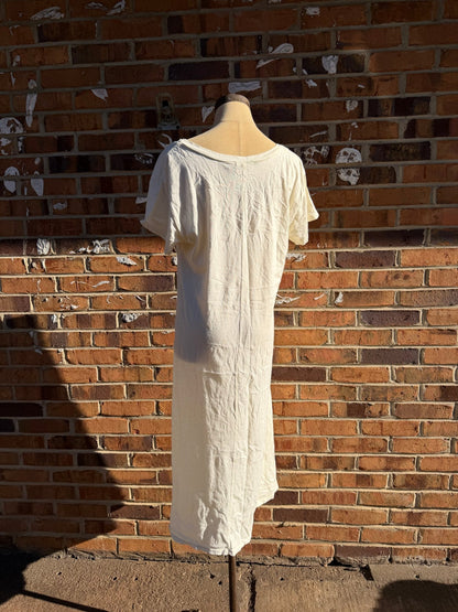 Short Sleeve A - Line T-Shirt Dress - Longhorn - ivyandlavyboutique LeParisPetit by I Love Linen