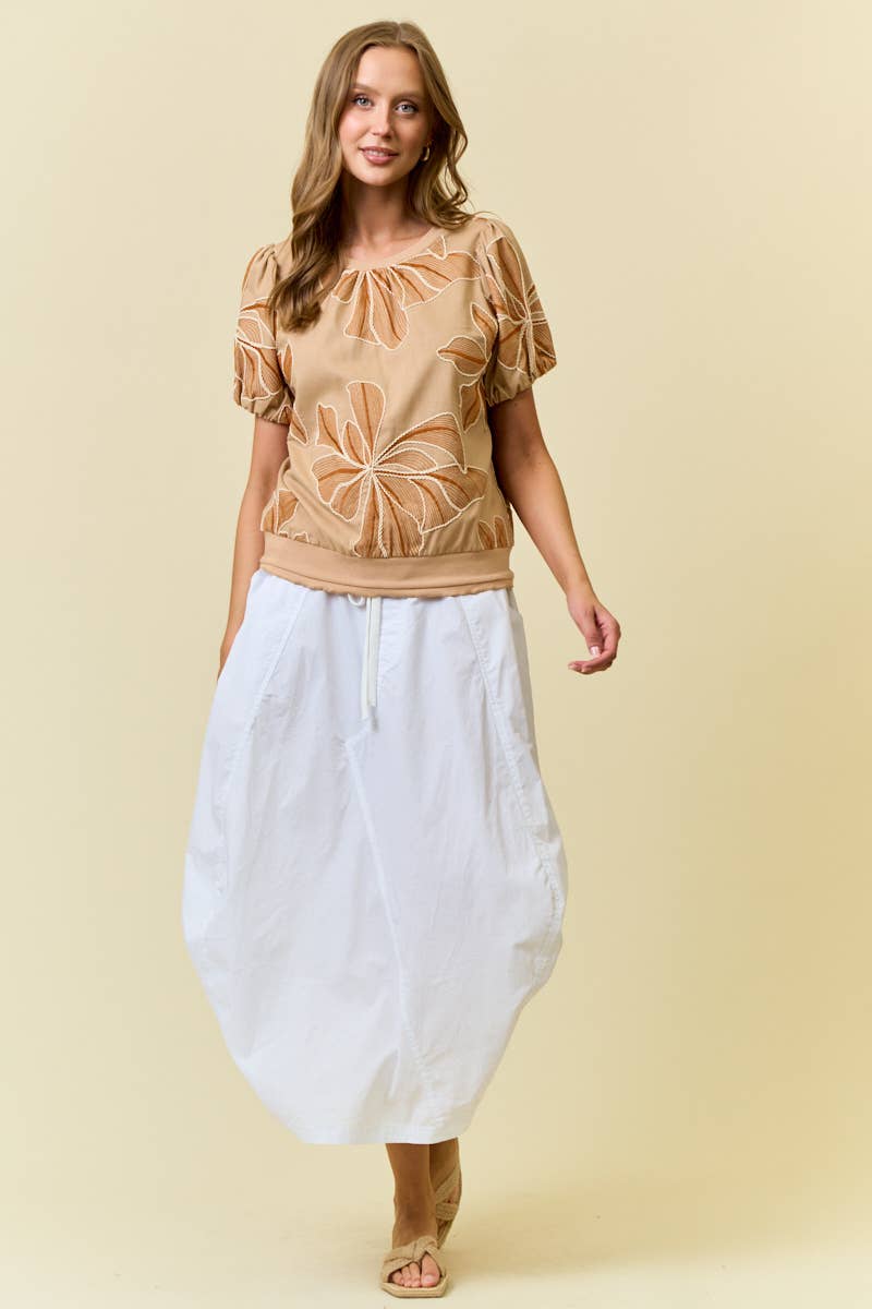 SIDE TUCK DETAIL MIDI SKIRT - ivyandlavyboutique Doe and Rae
