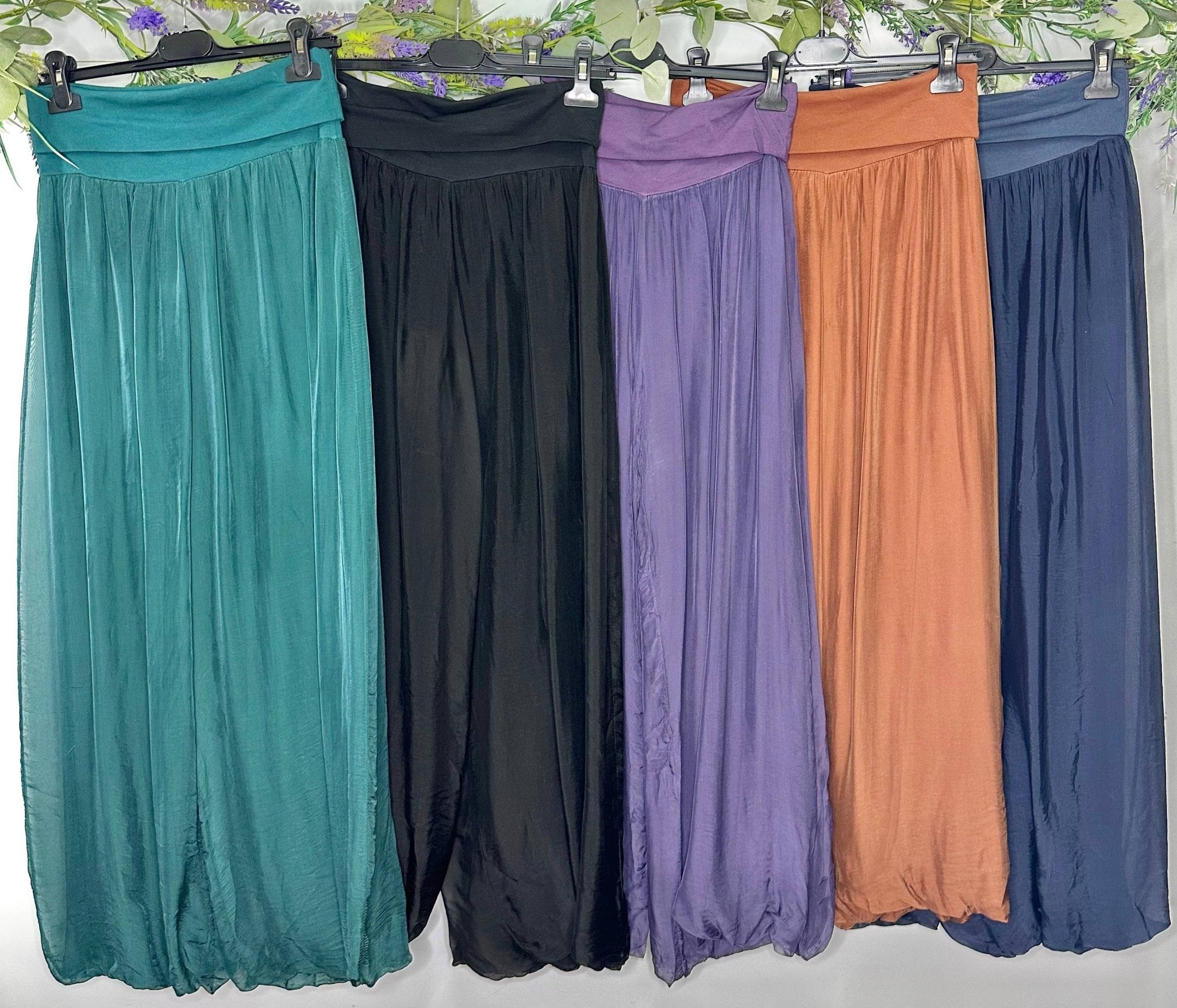 Silk Palazzo Everyday Pant - ivyandlavyboutique Karamel Collection