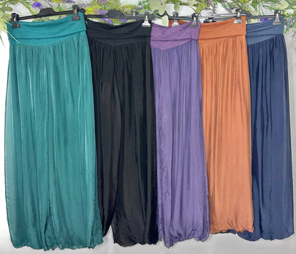 Silk Palazzo Everyday Pant - ivyandlavyboutique Karamel Collection