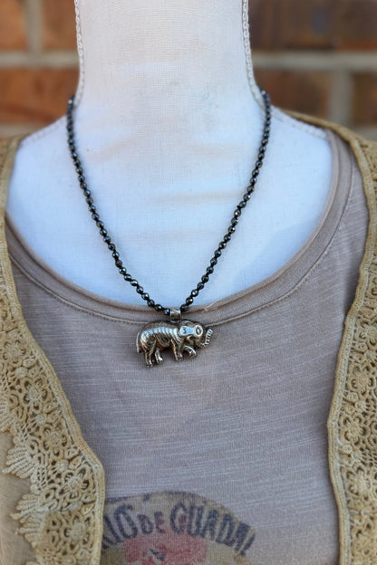 Silver Elephant Necklace - ivyandlavyboutique ivyandlavyboutique