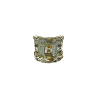Silver Patina Ring - Mint Square Rivets - ivyandlavyboutique Anju Jewelry