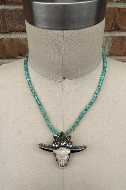 Skull & Flower Necklace 2 - ivyandlavyboutique ivyandlavyboutique