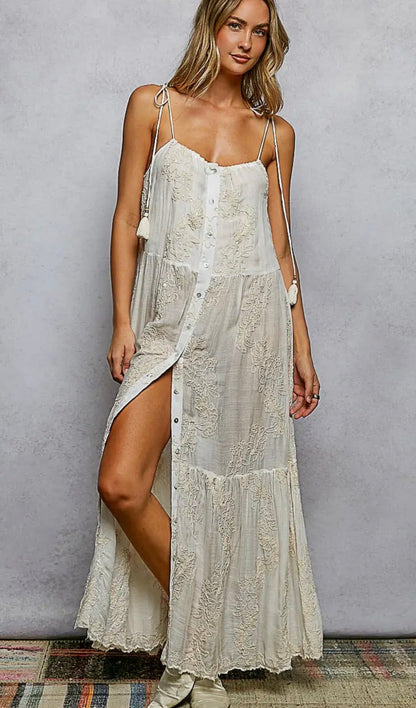 Sleeveless Button Down Dress - ivyandlavyboutique ivyandlavyboutique