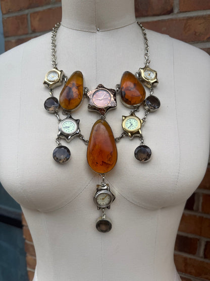Slow it Down Time Resin Necklace - ivyandlavyboutique ivyandlavyboutique