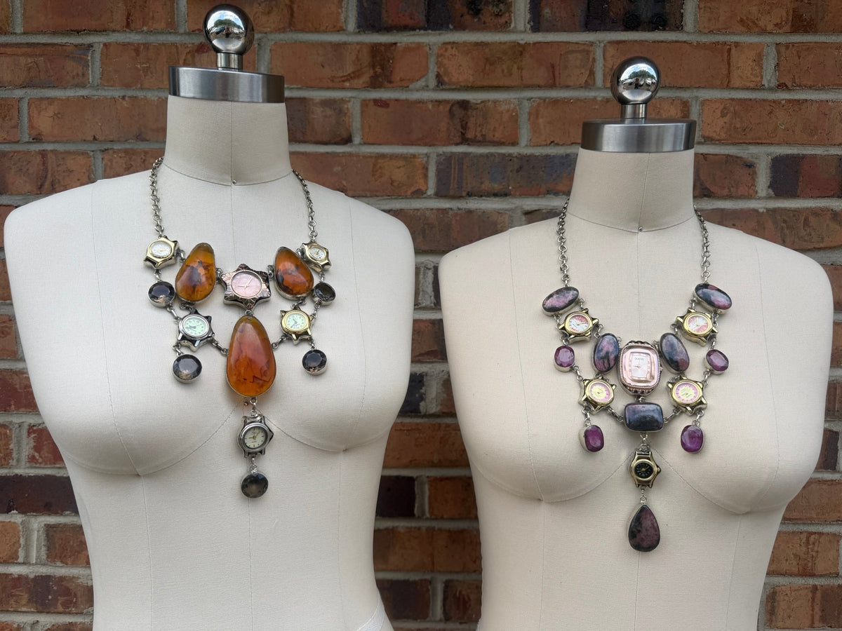 Slow it Down Time Resin Necklace - ivyandlavyboutique ivyandlavyboutique