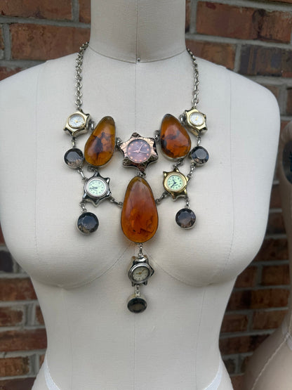 Slow it Down Time Resin Necklace - ivyandlavyboutique ivyandlavyboutique