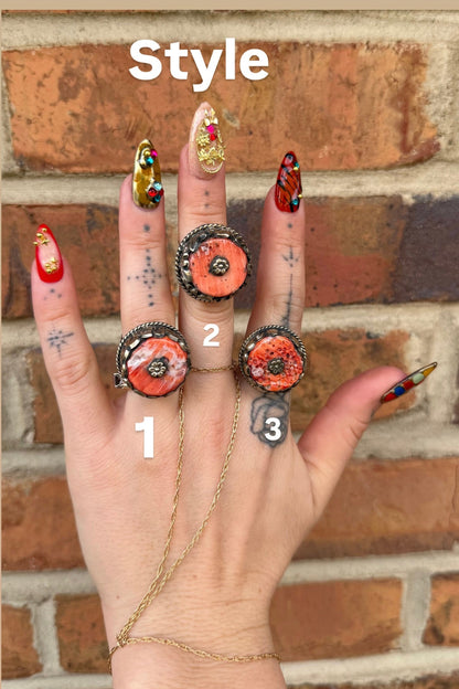 Small Red Circle Ring - Boho Wanderlust Boutique Boho Wanderlust Boutique