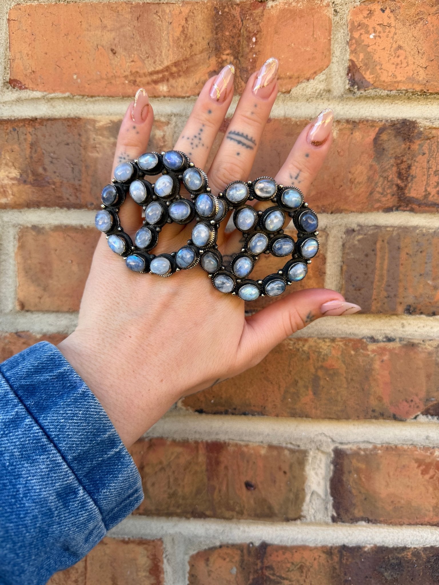 Smokey Quartz Peace Sign Ring - ivyandlavyboutique ivyandlavyboutique