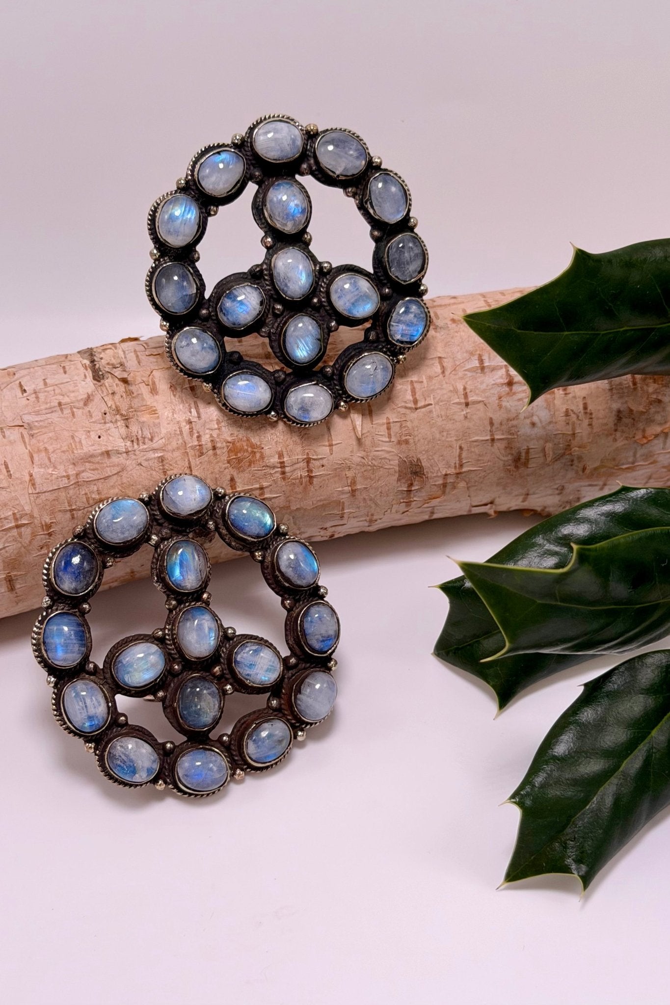 Smokey Quartz Peace Sign Ring - ivyandlavyboutique ivyandlavyboutique