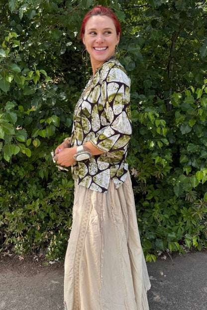 Snake Skin Jeweled Top - ivyandlavyboutique LA Skirts
