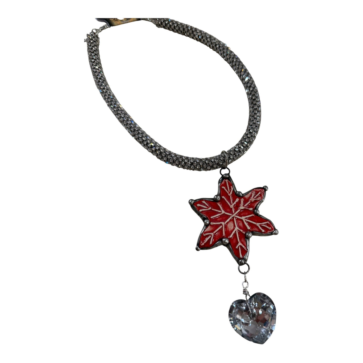 Snowflake Necklace - Boho Wanderlust Boutique Art by Amy