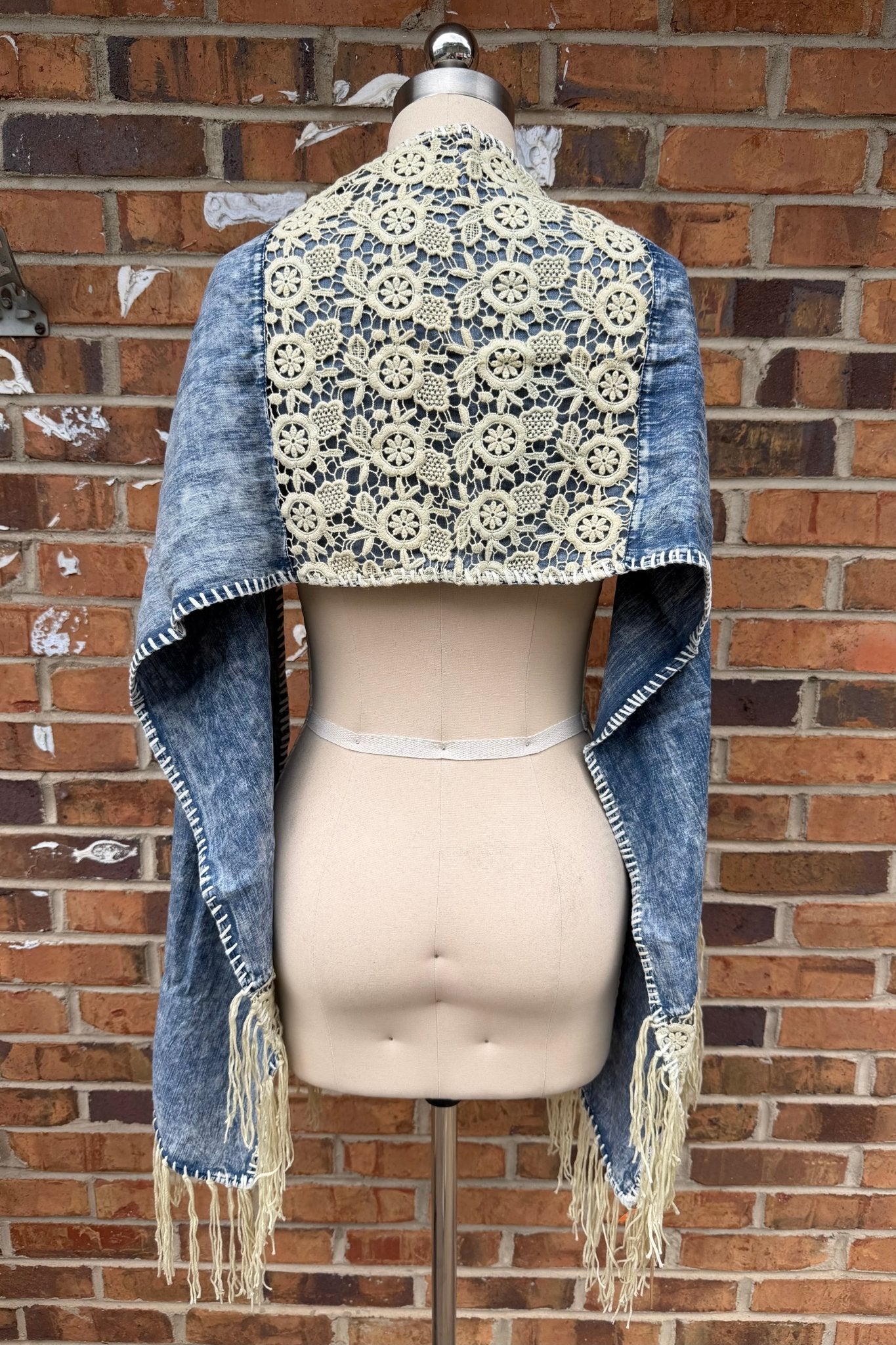 So Casual Denim Scarf w/ Fringe - ivyandlavyboutique A Rare Bird Shop