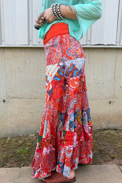 So Retro Orange Skirt - ivyandlavyboutique LA Skirts