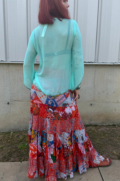 So Retro Orange Skirt - ivyandlavyboutique LA Skirts