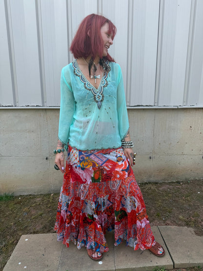 So Retro Orange Skirt - ivyandlavyboutique LA Skirts