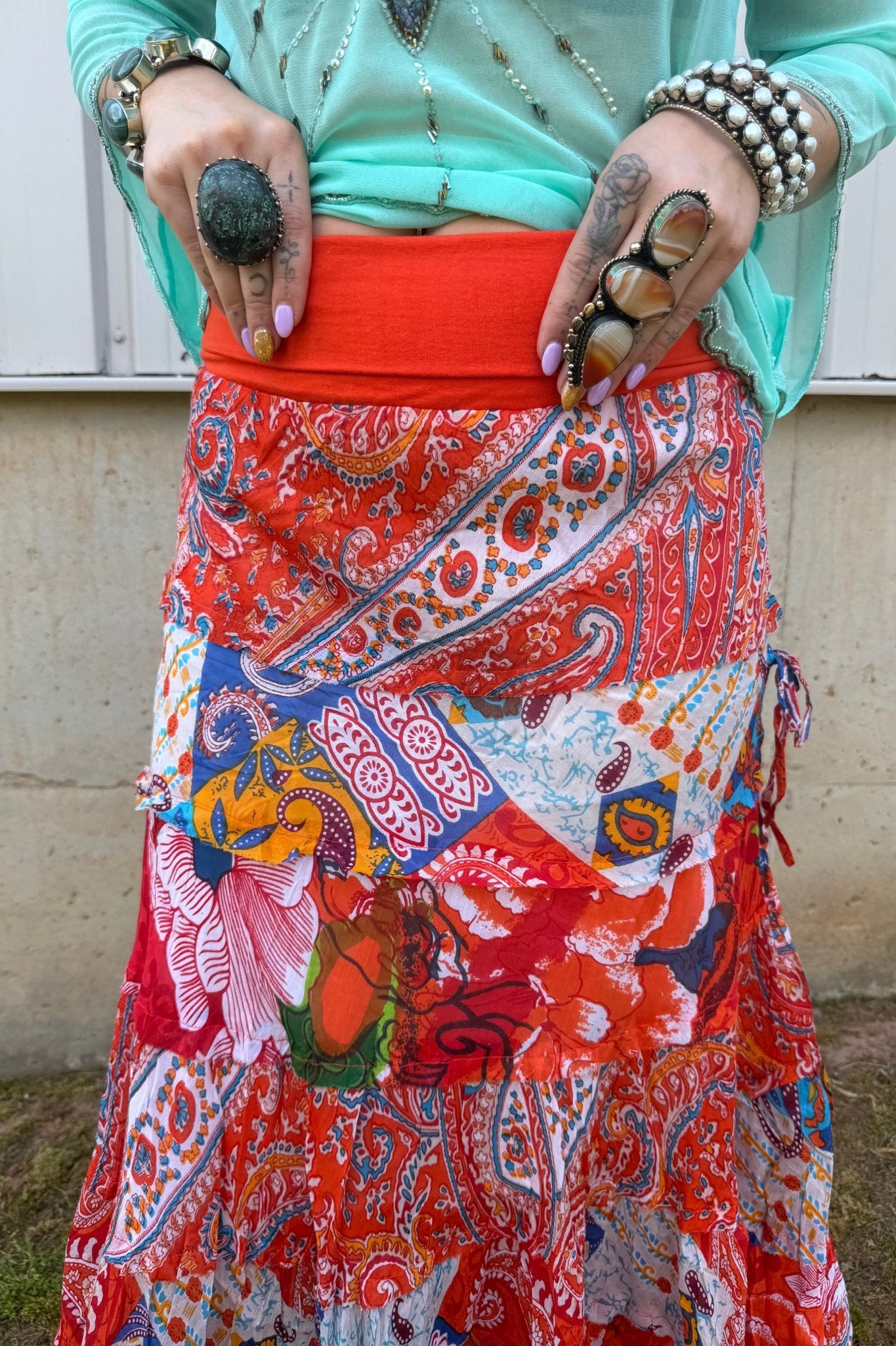 So Retro Orange Skirt - ivyandlavyboutique LA Skirts