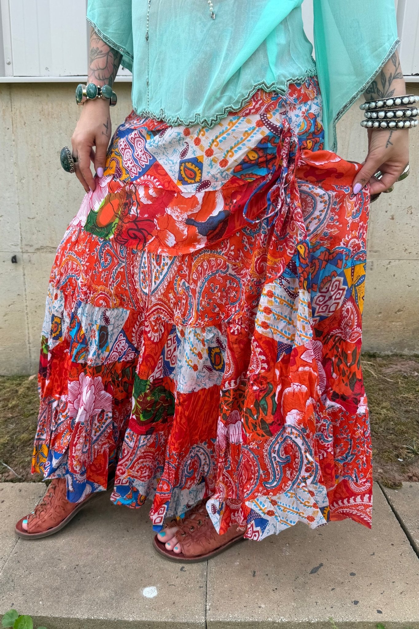 So Retro Orange Skirt - ivyandlavyboutique LA Skirts