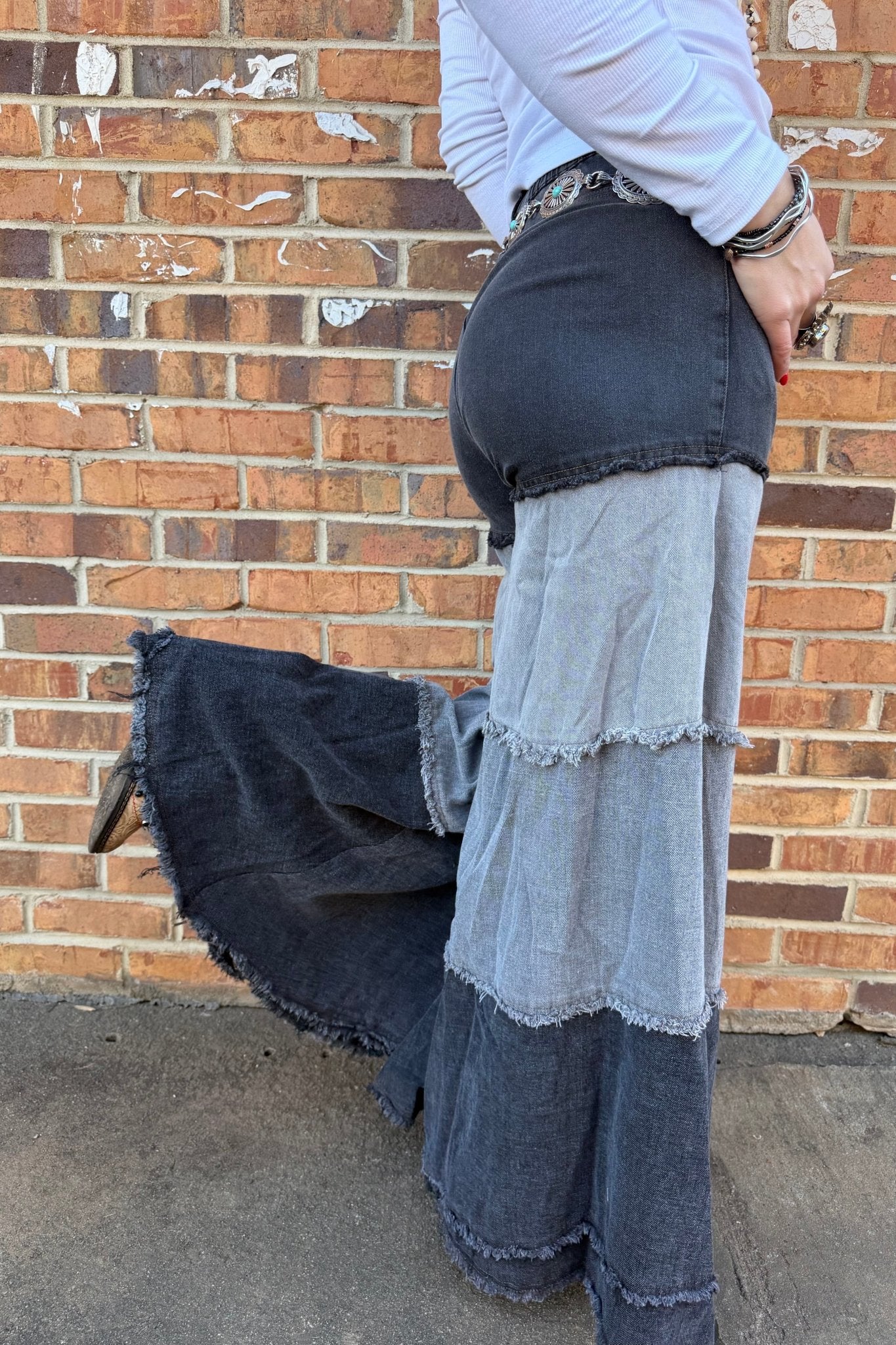 So the Drama Mega Flare Jean - ivyandlavyboutique Blue Velvet