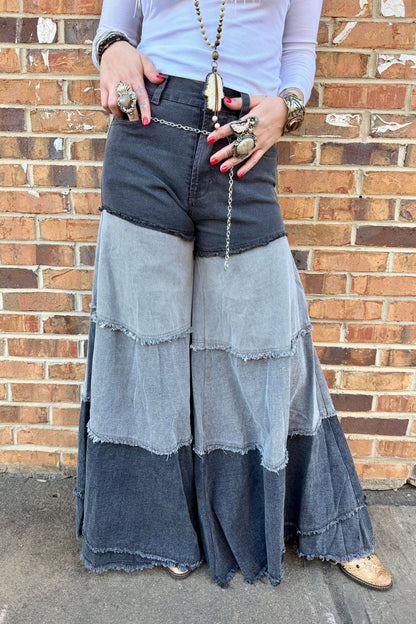 So the Drama Mega Flare Jean - ivyandlavyboutique Blue Velvet