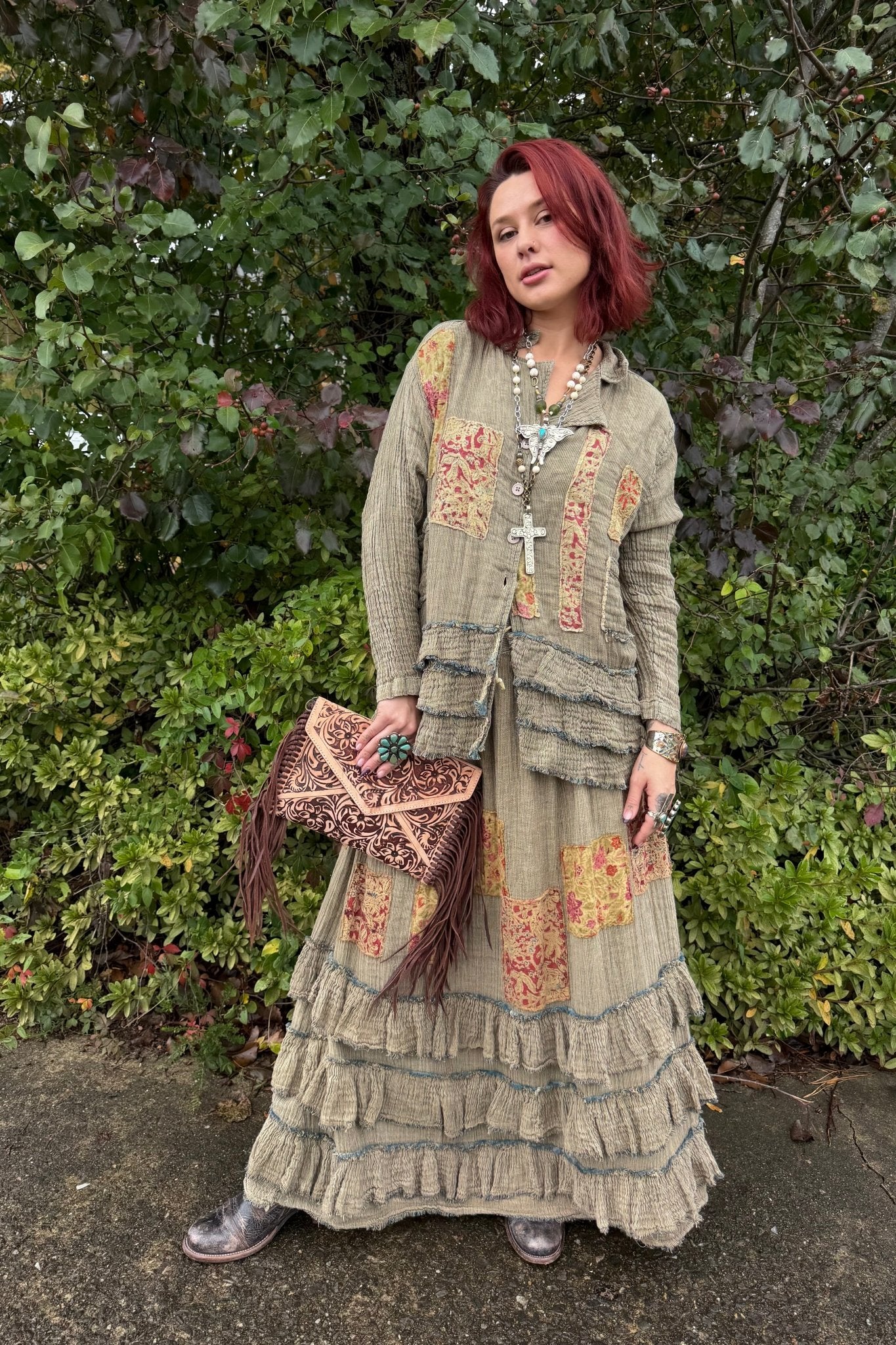 Soft Ruffle Patch Skirt - ivyandlavyboutique A Rare Bird Shop