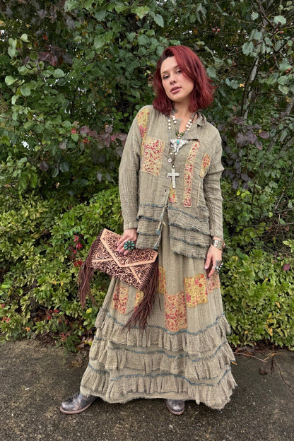 Soft Ruffle Patch Skirt - ivyandlavyboutique A Rare Bird Shop